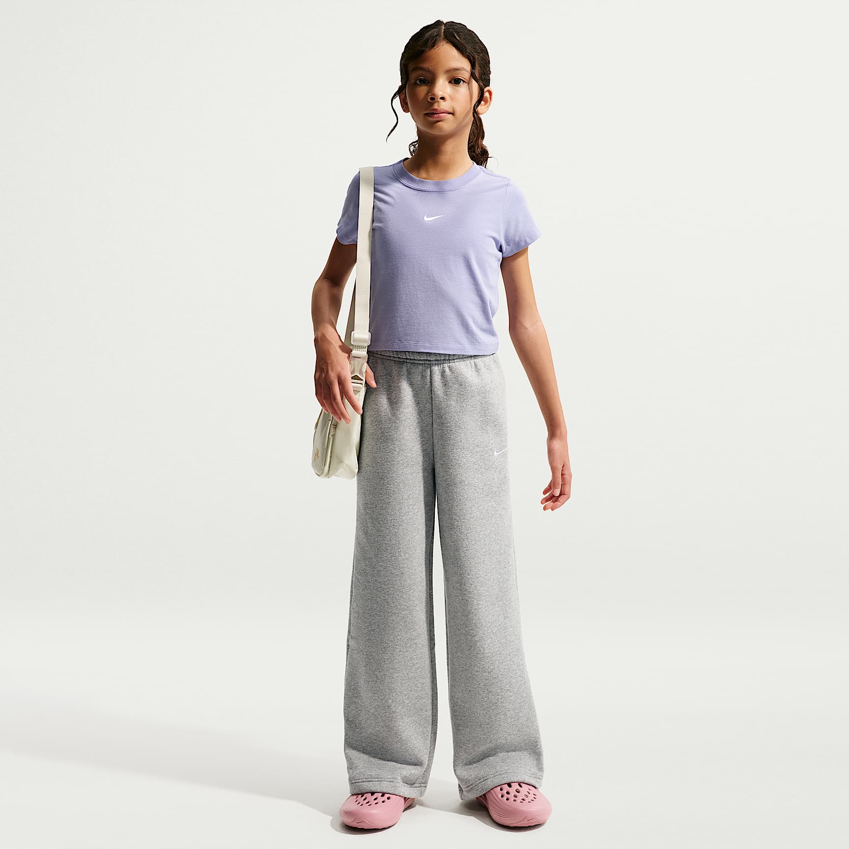 Nike Sportswear Studio Fleece Girls' Open-Hem Pants. Nike.com